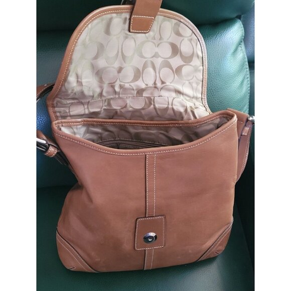 Vintage Coach G3s-9481 Brown Leather Crossbody/hobo Bag Bucket Shoulder Purse - Picture 3 of 11